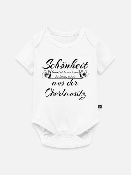 Schönheit aus der Oberlausitz - Heimat - Baby Premium Kurzarmbody - Weiß