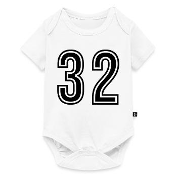 32 Zahl symbol - Baby Premium Kurzarmbody - Weiß - Vorne