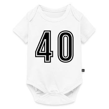 40 Zahl symbol - Baby Premium Kurzarmbody - Weiß - Vorne