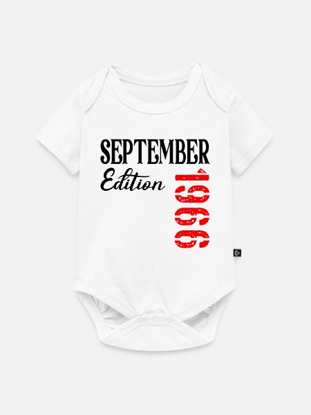 60. Geburtstag September 1966 - Baby Premium Kurzarmbody - Weiß