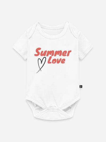 Sommerliebe Drehbuch Herz Positive Sommerenergie - Baby Premium Kurzarmbody - Weiß