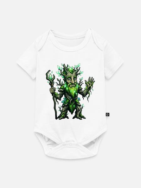 Illustration des grünen Baumgeistes - Baby Premium Kurzarmbody - Weiß