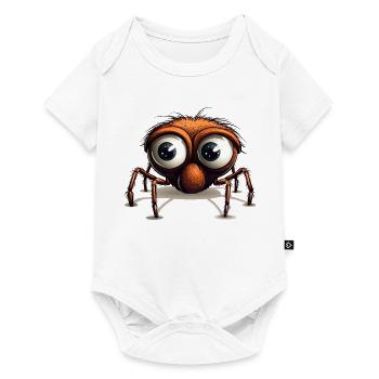 Dessin animé Araignée aux yeux géants - Body à manches courtes Premium Bébé - blanc - Devant