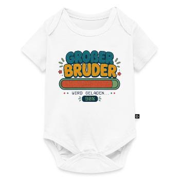 Großer Bruder wird geladen 90% - Baby Premium Kurzarmbody - Weiß - Vorne