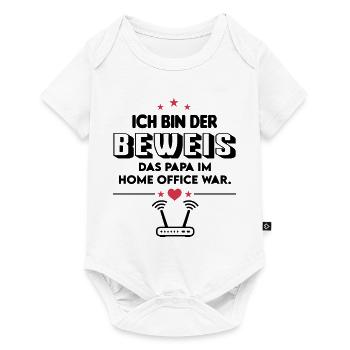 Beweis Papa Home Office Büro Baby Säugling - Baby Premium Kurzarmbody - Weiß - Vorne
