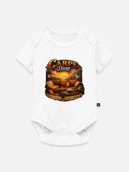 Carpe Diem Sunset Lounge - Baby Premium Kurzarmbody - Weiß