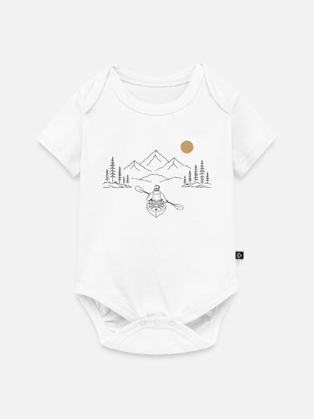Kajak auf dem See - Baby Premium Kurzarmbody - Weiß