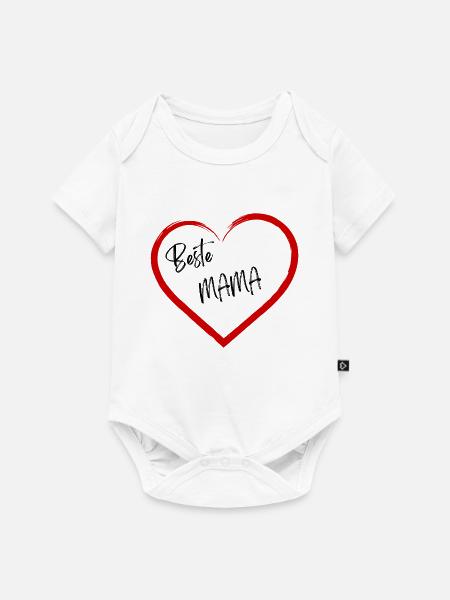 Beste Mama - Baby Premium Kurzarmbody - Weiß