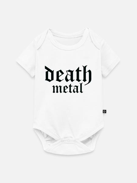 Death-Metal-Logo - Baby Premium Kurzarmbody - Weiß