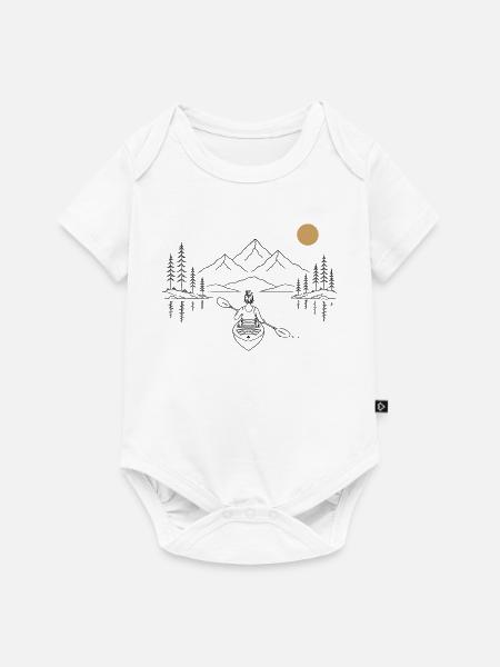 Kajak auf dem See - Baby Premium Kurzarmbody - Weiß