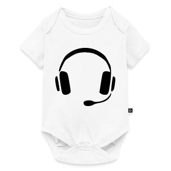Cadeau casque audio - Body à manches courtes Premium Bébé - blanc - Devant