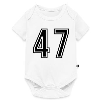 47 Zahl symbol - Baby Premium Kurzarmbody - Weiß - Vorne
