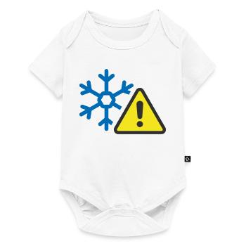 Avertissement de froid Icône solide Symbole de givre - Body à manches courtes Premium Bébé - blanc - Devant