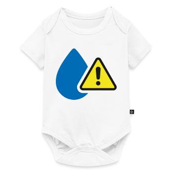 Water Leak Warning Solid Icon Moisture Symbol - Baby Premium short-sleeve bodysuit - white - Front