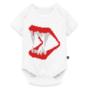 Dents vamp 8 bits - Body à manches courtes Premium Bébé - blanc - Devant