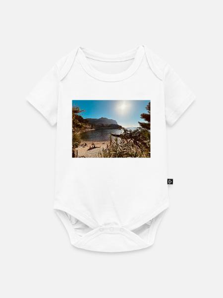 Sunny Beach Bay - Baby Premium Kurzarmbody - Weiß