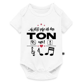 Ton angeben Geschrei Gebrüll Baby Sprüche - Baby Premium Kurzarmbody - Weiß - Vorne