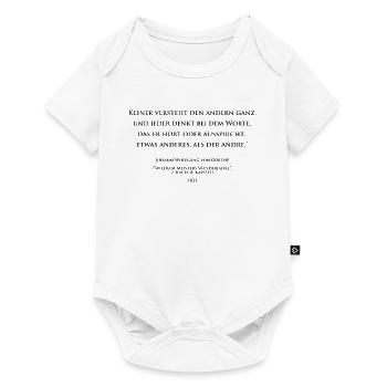 Goethe über die mangelnde Klarheit der Worte - Baby Premium Kurzarmbody - Weiß - Vorne