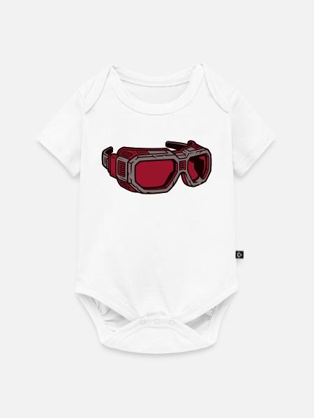 Sportbrille Schutzbrille Icon - Baby Premium Kurzarmbody - Weiß