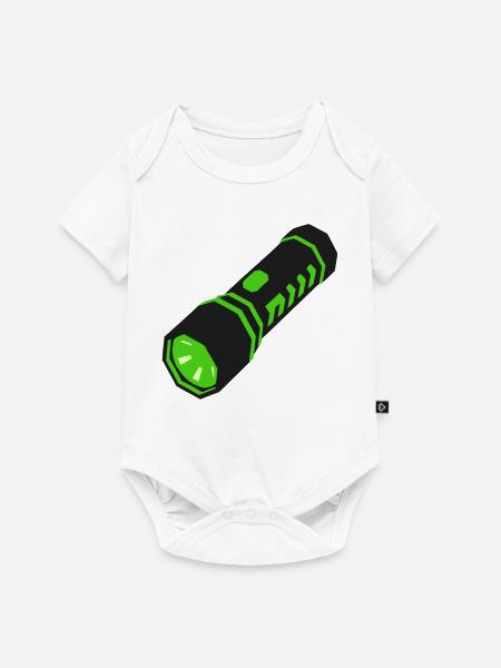 Taschenlampe Licht Icon - Baby Premium Kurzarmbody - Weiß