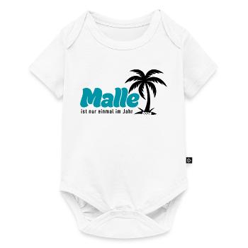 Malle Palmen Strand Vibe - türkis 2026 - Baby Premium Kurzarmbody - Weiß - Vorne