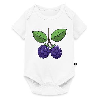 Costume de mûre Baies de Carnaval Violet - Body à manches courtes Premium Bébé - blanc - Devant