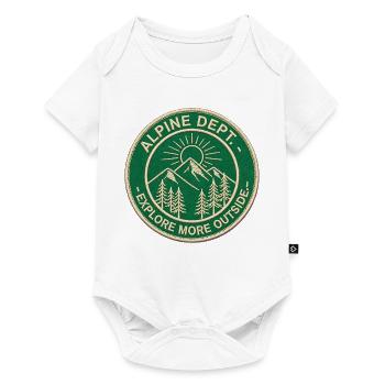 Département Alpine - Explorez plus à l’extérieur - Retro Patch - Body à manches courtes Premium Bébé - blanc - Devant