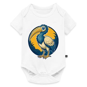 Mascotte Ibis Kawaii Personnage de dessin animé Logo clipart - Body à manches courtes Premium Bébé - blanc - Devant