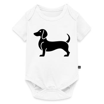 teckel - Body à manches courtes Premium Bébé - blanc - Devant
