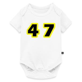 47 Zahl symbol - Baby Premium Kurzarmbody - Weiß - Vorne