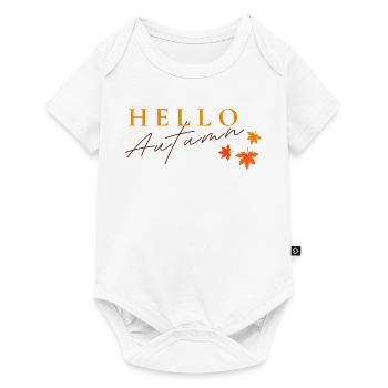 Hello Autumn | Autumn Leaves Design - Baby Premium short-sleeve bodysuit - white - Front