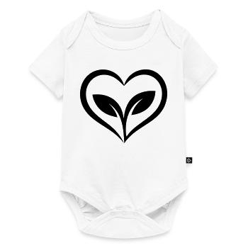 Cœur de jardinier avec plante - Body à manches courtes Premium Bébé - blanc - Devant