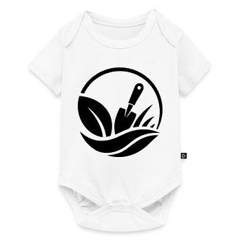 Gardener Shovel Plants Garden Motif - Baby Premium short-sleeve bodysuit - white - Front