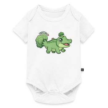 Cute Broccoli Crocodile Croccoli - Baby Premium short-sleeve bodysuit - white - Front