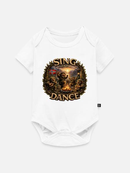 Singen und Tanzen - Baby Premium Kurzarmbody - Weiß