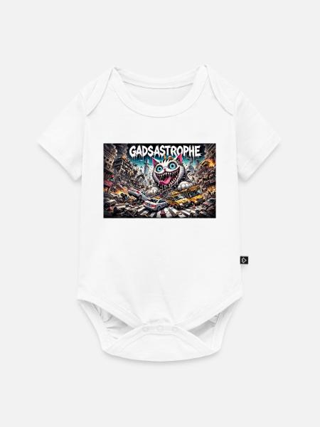 Gadsastrophe Quer - Baby Premium Kurzarmbody - Weiß