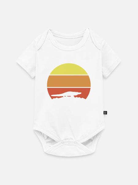 Alligator Retro - Baby Premium Kurzarmbody - Weiß