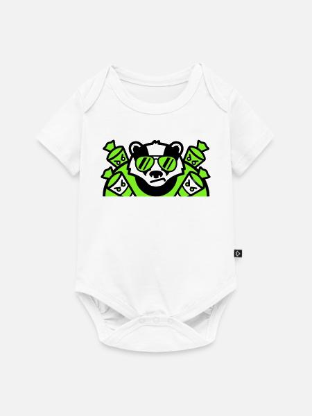 Dachs Zuckertueten Logo - Baby Premium Kurzarmbody - Weiß