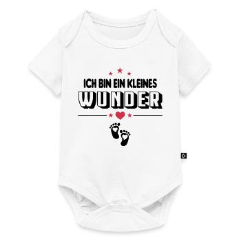 Kleines Wunder Baby Sprüche - Baby Premium Kurzarmbody - Weiß - Vorne
