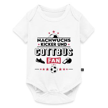 Cottbus Fußball Nachwuchs Neuzugang Baby Kinder - Baby Premium Kurzarmbody - Weiß - Vorne