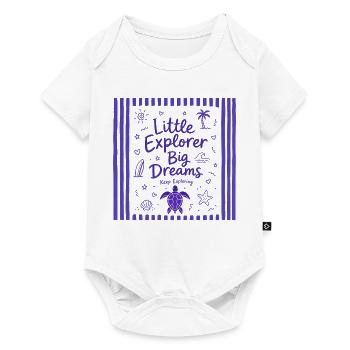 Little Explorer Big Dreams Keep Exploring - Baby Premium short-sleeve bodysuit - white - Front