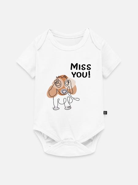 Ich vermisse dich, Hund. - Baby Premium Kurzarmbody - Weiß
