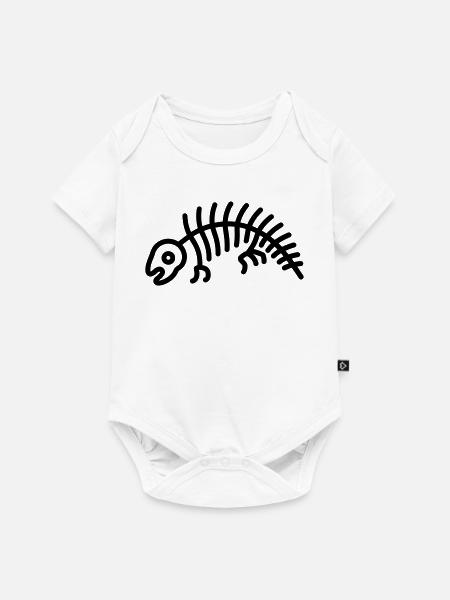 Dinosaurierknochen - Baby Premium Kurzarmbody - Weiß