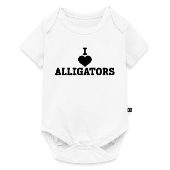 J’adore les alligators – Fan d’alligators - Body à manches courtes Premium Bébé - blanc - Devant