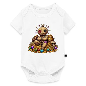 Sewn Voodoo Doll Treasure Pirate in Gold - Baby Premium short-sleeve bodysuit - white - Front