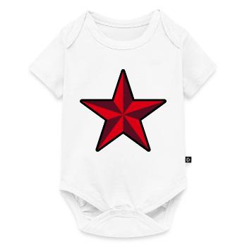 Red Star (Revolution / Outline / 3C) - Baby Premium short-sleeve bodysuit - white - Front