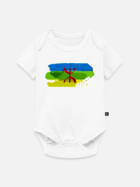 Amazigh-Flagge - Baby Premium Kurzarmbody - Weiß