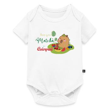 Verspielte Obstbärenplatte - Baby Premium Kurzarmbody - Weiß - Vorne