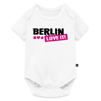 Timbre rose Berlin Love It - Body à manches courtes Premium Bébé - blanc - Devant