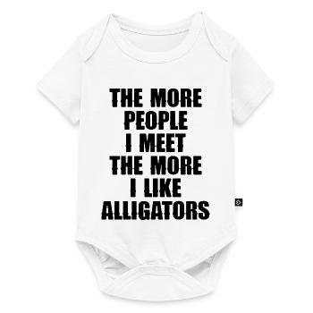 The more people I meet – the more I like A - Baby Premium short-sleeve bodysuit - white - Front